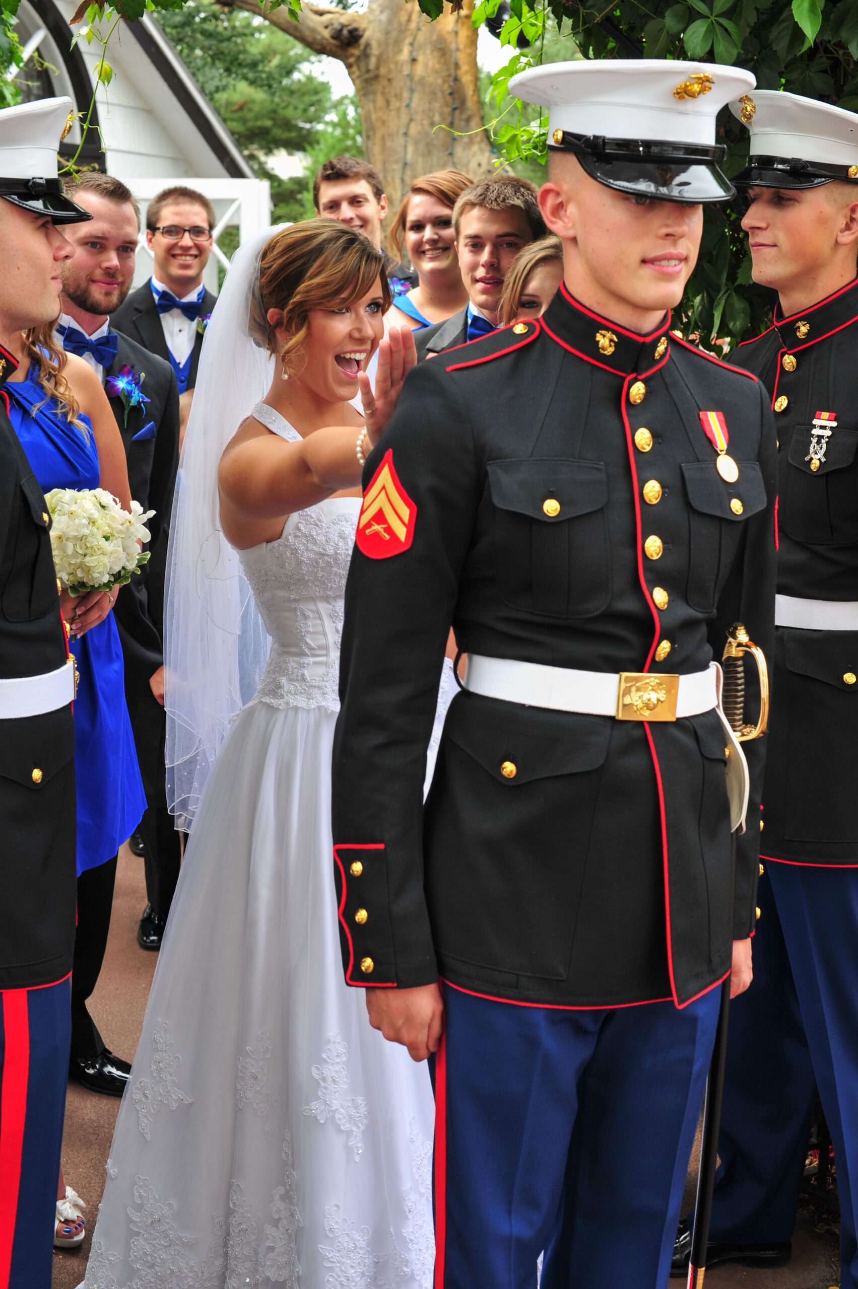 Marine Corps Wedding, First Look Marine Corps Wedding, First Look