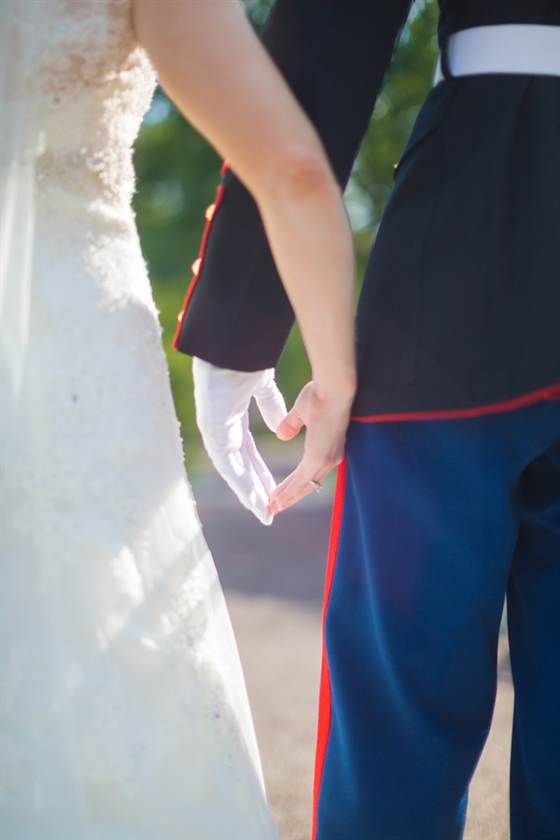 Real Wedding_ Military tribute, from DIY to dress blues Real Wedding_ Military tribute, from DIY to dress blues